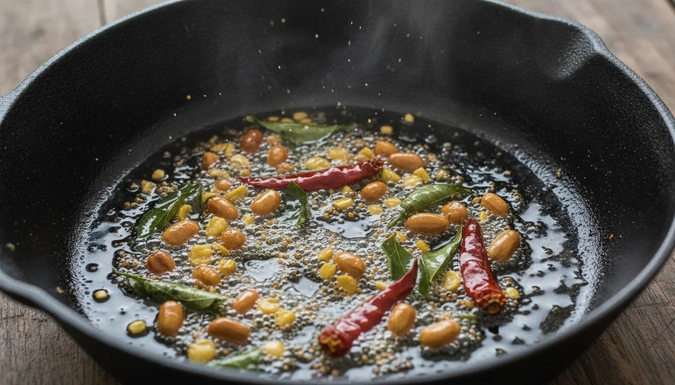 Coconut Rice (Thengai Sadam) cooking step