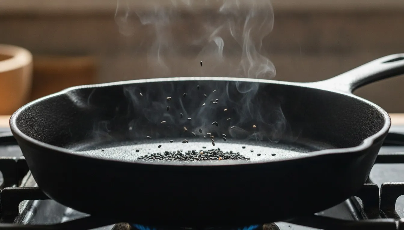 Ellu Sadam (Tamil Sesame Rice) cooking step