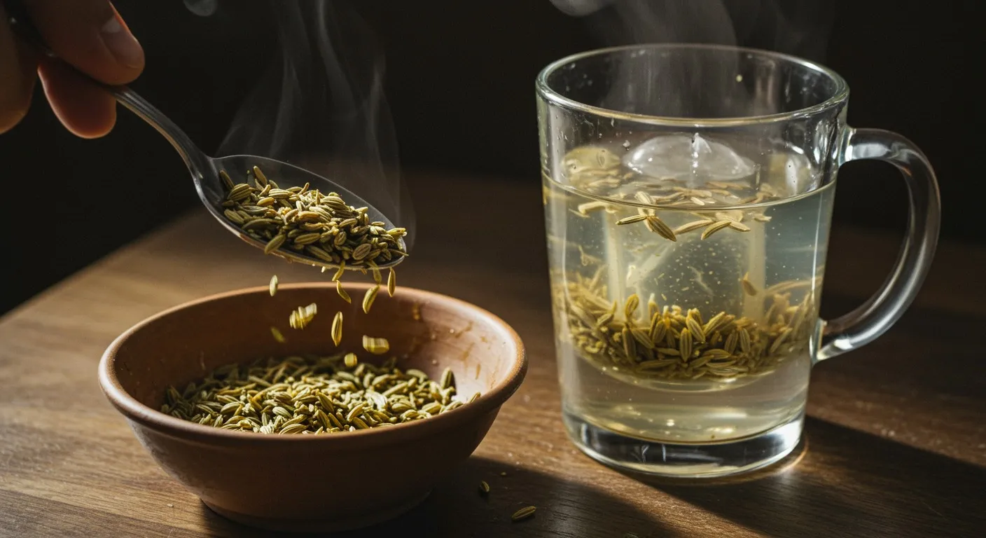 Fennel Seed Digestive Water and Chew preparation