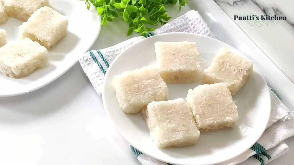 Quick Coconut Barfi Recipe (Nariyal burfi)