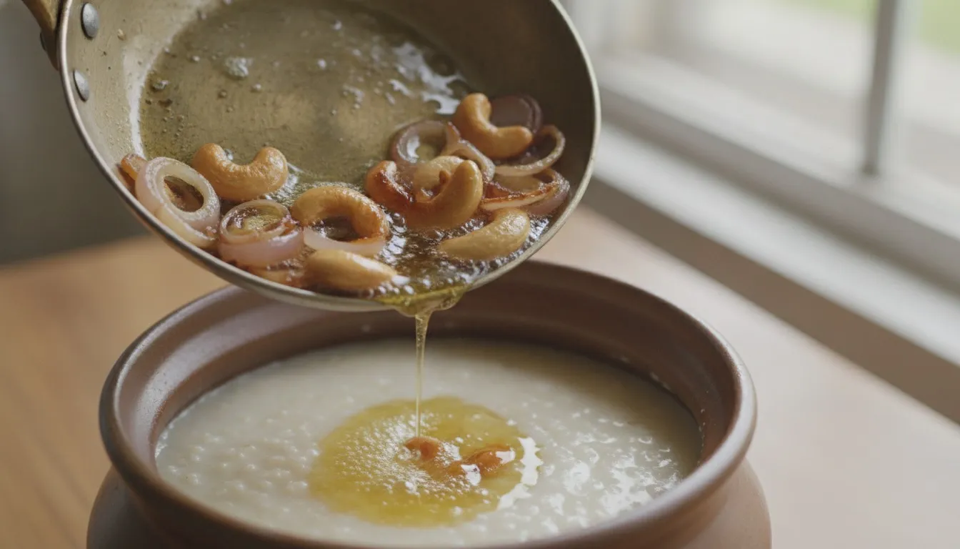 Karkidaka Kanji cooking step