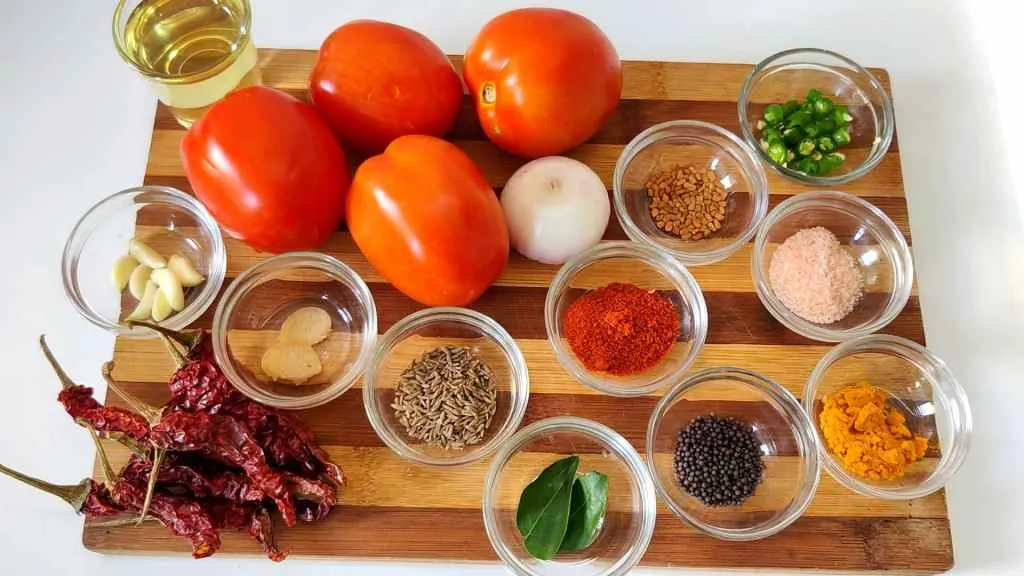 Easy Tomato Chutney Recipe for Dosa