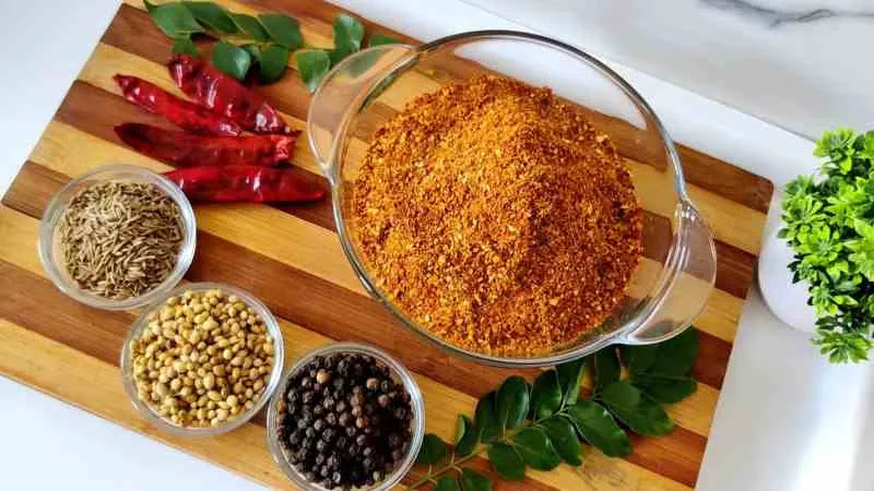 Homemade Kuzhambu Milagai Thool Recipe