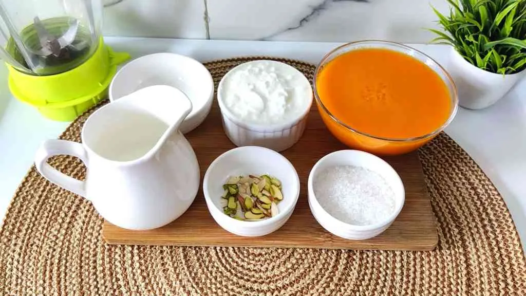 Ingredients for Easy Indian Mango Lassi Recipe