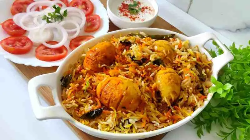 Easy Hyderabadi Egg Biryani Recipe