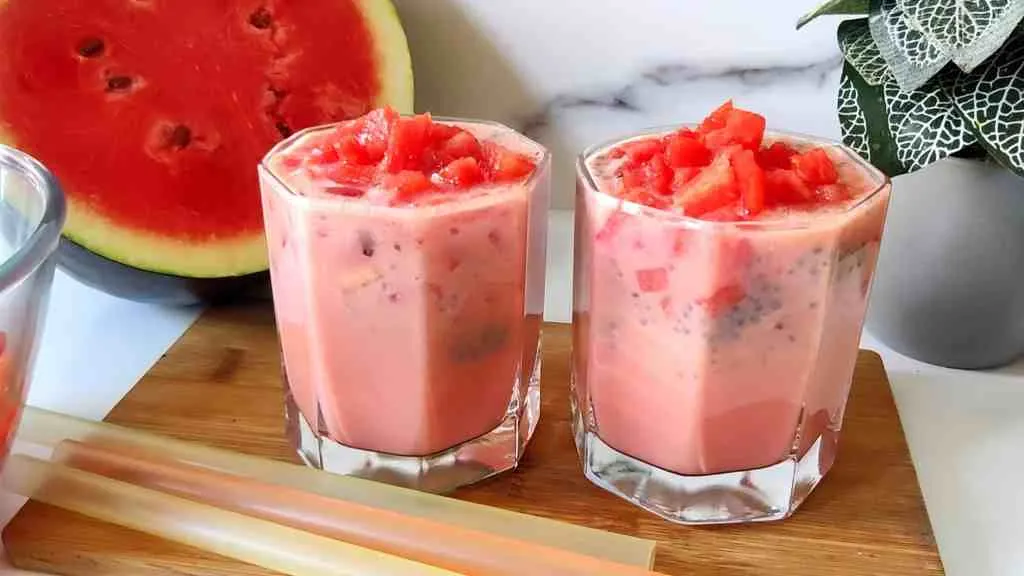 Watermelon Milk Sharbat Recipe