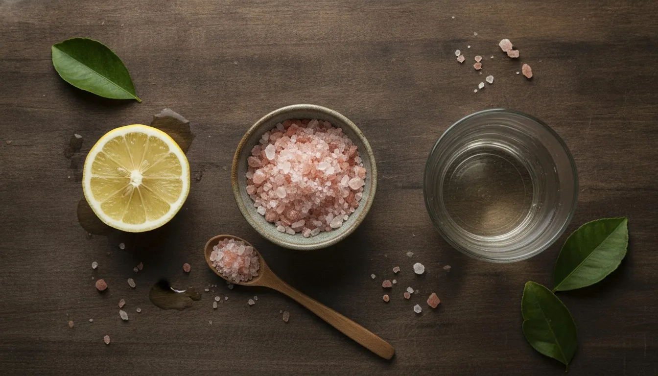 Warm Lemon and Rock Salt Digestive Water