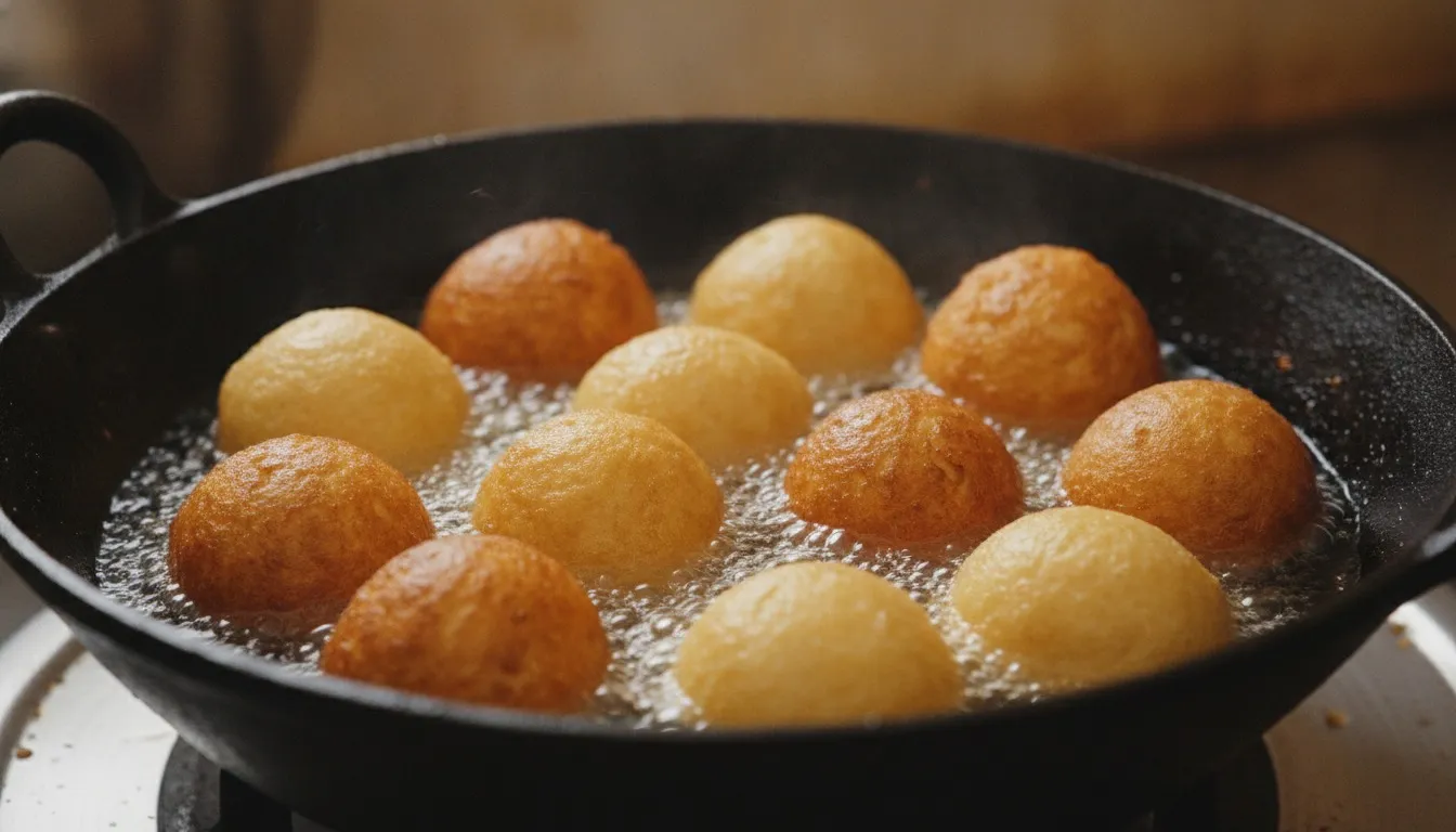 Mysore Bonda cooking step
