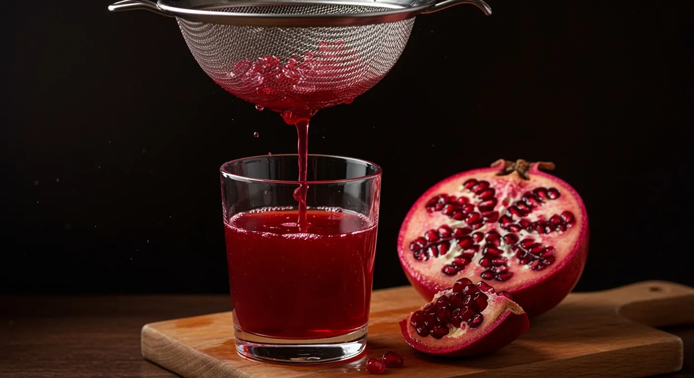 Pomegranate Appetizer Juice preparation